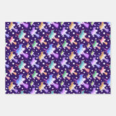 ウィッチ飛んでいるラッピング紙セット ラッピングペーパーシート (正面)