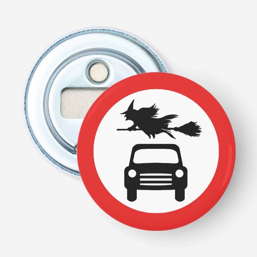 ウィッチ飛んでいるロードサイン 栓抜き (正面)