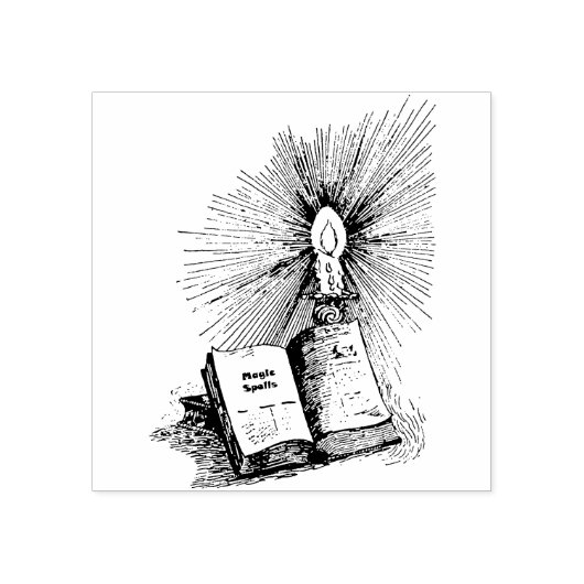 ウィッチ魔法呪文ブックキャンドルウィッチクラフトアート ラバースタンプ (インプリント)