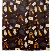 ウィッチ、ウィザード、および魔法パターン シャワーカーテン (正面)