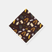 ウィッチ、ウィザード、および魔法パターン スタンダードカクテルナプキン (角)