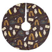 ウィッチ、ウィザード、および魔法パターン ブラッシュドポリエステルツリースカート (正面)