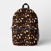 ウィッチ、ウィザード、および魔法パターン プリントバックパック (正面)