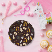 ウィッチ、ウィザード、および魔法パターン ペーパープレート (パーティー)