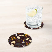 ウィッチ、ウィザード、および魔法パターン ラウンドペーパーコースター (インサイチュ)