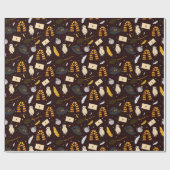 ウィッチ、ウィザード、および魔法パターン ラッピングペーパー (フラット)