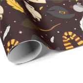 ウィッチ、ウィザード、および魔法パターン ラッピングペーパー (ロールコーナー)