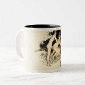 ウィッチ、ジャン・ヴェーバー、ハロウィーン、男性と女性 ツートーンマグカップ (正面左)