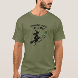 ウィッチ トレンド乗り キャンドルスティックトレーダー Tシャツ