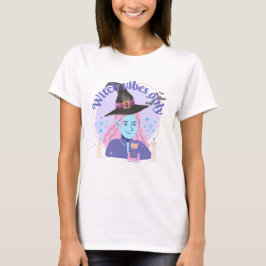 ウィッチ・バイブス・オンリー 魔法のハロウィンTシャツ Tシャツ