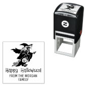 ウィッチ&パンプキンシルエットハッピーハローウィン名 セルフインキングスタンプ (インサイチュ)