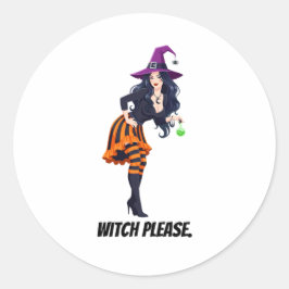 ウィッチ プリーズ ゴージャスウィッチ ハロウィングラフィック ラウンドシール