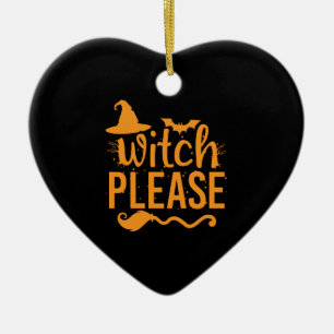 ウィッチ プリーズ シャツ 魔法使い シャツ 面白い ハロウィン セラミックオーナメント