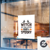 ウィッチDNAデザイン スプーキー ハロウィン ユーモア 1 ウィンドウサイン (カフェ窓)
