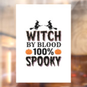 ウィッチDNAデザイン スプーキー ハロウィン ユーモア 1 ウィンドウサイン (シート2)