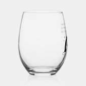 ウィッティカムバックワイン引用文ブラックキャット ステムなしワイングラス (右)