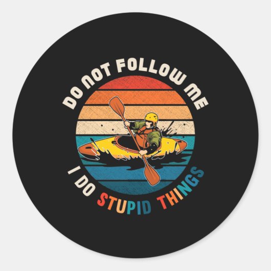 ウィッティカヤックおもしろいカヤックユーモアウォータースポーツ ラウンドシール (正面)