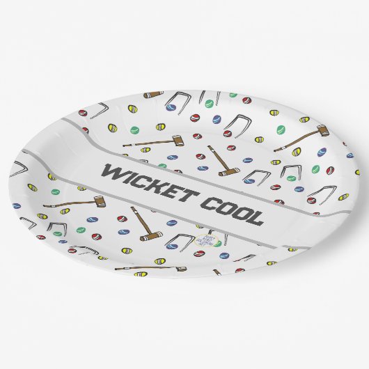 ウィッティクールケットのパンプン手図解入りの、写真付きのユニーク- ペーパープレート (アングル)