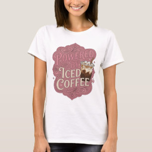ウィッティピンク アイスコーヒーが私にパワーを Custom Design Tシャツ