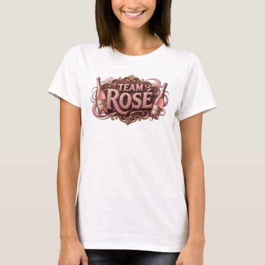 ウィッティピンクTEAM ROSカスタムTシャツ Tシャツ (正面)