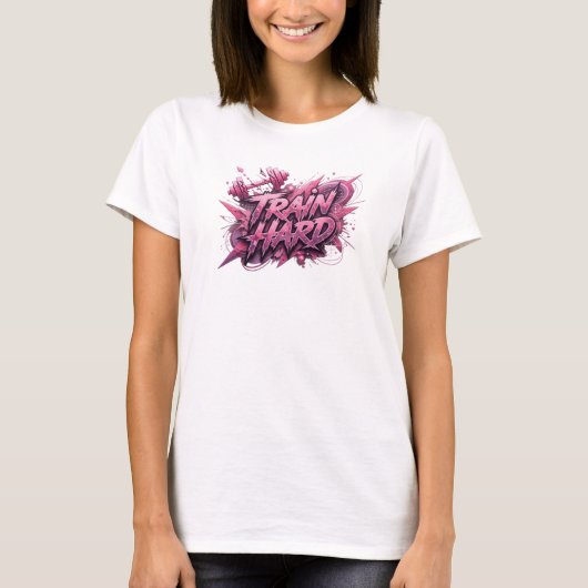 ウィッティピンクTRAIN+HARD Tシャツ (正面)