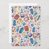 ウィッティ疑問に思ーフラットグリーティングカード 招待状 (正面/裏面)