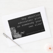 ウィッティ・プロライフ・ステッカー 長方形シール (封筒)