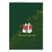ウィットに富んだホリデーカード "This Card Is My Present" (正面)