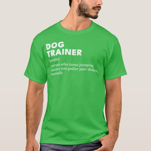 ウィットに富んだ犬のトレーナー - 面白い定義の白いテキスト Tシャツ (正面)