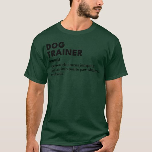 ウィットに富んだ犬のトレーナー - 面白い定義 黒文字 Tシャツ (正面)