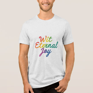 ウィットエターナルジョイ – レインボータイポグラフィアート トライブレンドTシャツ