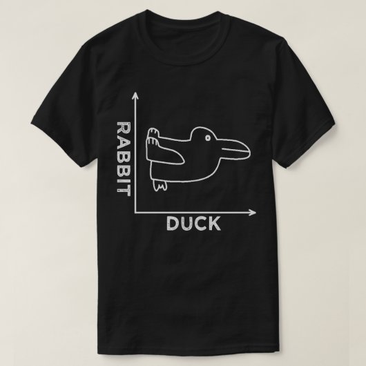 ウィットゲンシュタインうさぎダック幻想 Tシャツ (デザイン正面)