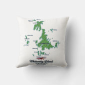 ウィットサンデー諸島オーストラリアの地図ポスター クッション (裏面)