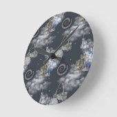 ウィットビーの壁時計の星空の夜 ラウンド壁時計 (傾斜)