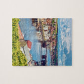 ウィットビーの町と港の景色 ジグソーパズル (横)