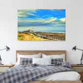 ウィットリー・ベイ・セント・メリーズ・ライト・ハウス キャンバスプリント (インサイチュ (寝室))