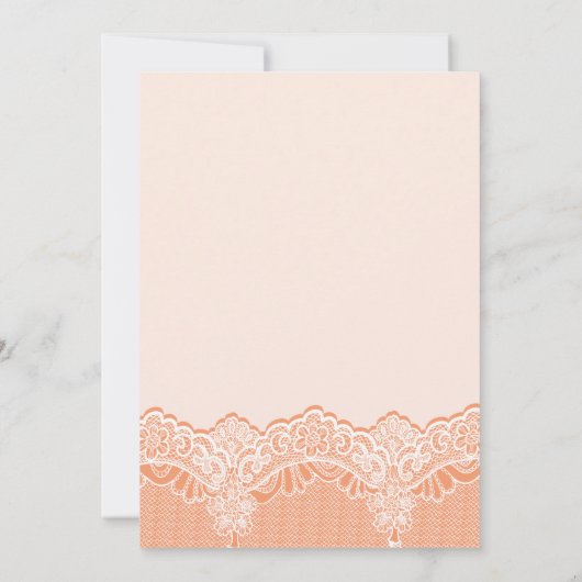 ウィットレース&パール結婚ズのコーラルリハーサルディナー 招待状 (裏面)