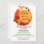 ウィット引用文オレンジ秋葉カボチャのスパイス 招待状 (正面)