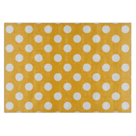 ウィット水玉模様オン黄色 カッティングボード