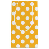 ウィット水玉模様オン黄色 スモールペーパーバッグ (正面)
