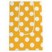 ウィット水玉模様オン黄色 ミディアムペーパーバッグ (裏面)