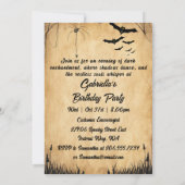 ウィッビクトリアンクラフトヴィンテージハロウィーン大人パーティー 招待状 (裏面)