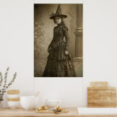ウィッビクトリアンチセピアポートレートスタイル2 ポスター (キッチン)