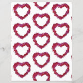 ウィッピー赤紫ハートスクラップブック紙 (裏面)