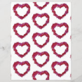 ウィッピー赤紫ハートスクラップブック紙 (正面)