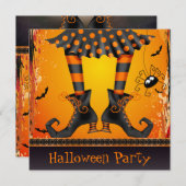 ウィッファンキーお洒落チ脚ハローウィンパーティ 招待状 (正面/裏面)