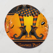 ウィッファンキーお洒落チ脚ハローウィンパーティ 招待状 (正面/裏面)