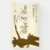 ウィップス&ワイン女性のカーボーイブライダルシャワー 横断幕 (縦)