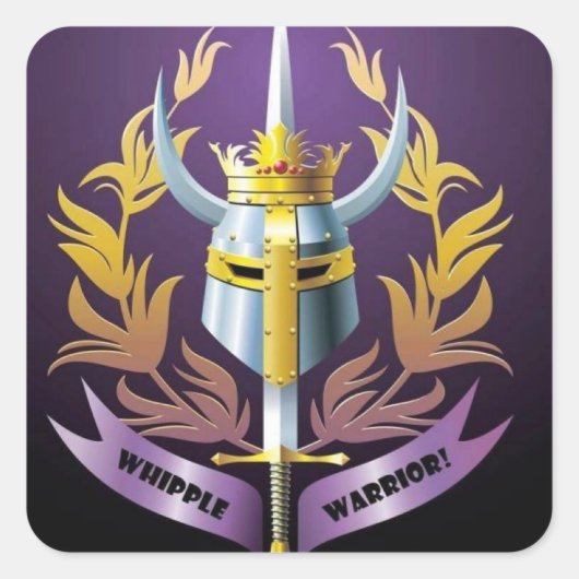 ウィップル戦士スクエアステッカーの男 スクエアシール (正面)