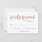 ウィッモダンシュ |フェイクバラ結婚金ゴールド 出欠カード (正面)